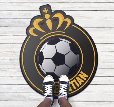 Tapete de vinil de bola de futebol com nome - TenStickers