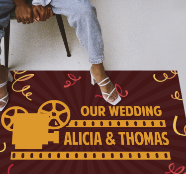 Tapete de vinil de casamento hollywood personalizado - TenStickers