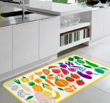 Tapete de vinil de cozinha de dieta saudável - TenStickers