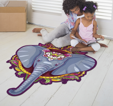 Tapete de vinil em forma de elefante - TenStickers