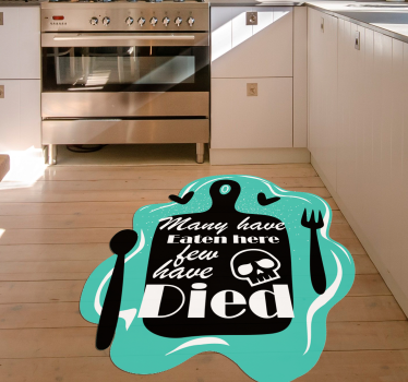 Tapete de vinil engraçado citação de cozinha - TenStickers