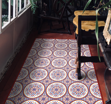 Tapete de vinil hall de azulejos de faiança - TenStickers