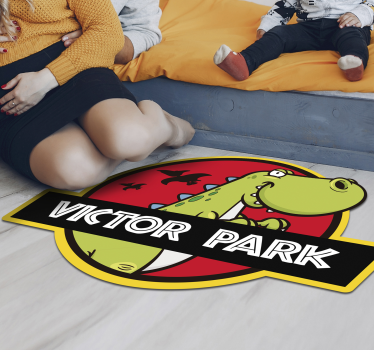 Tapete do vinil infantil do Jurassic Park personalizado - TenStickers
