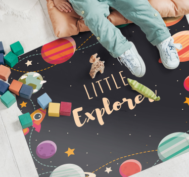 Tapete de vinil infantil para exploradores do espaço sideral pers - TenStickers
