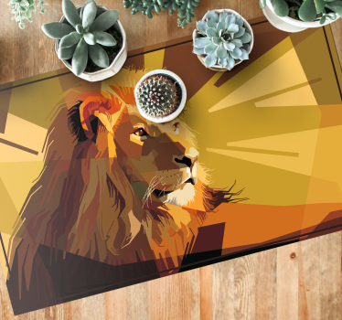 Tapete de vinil para sala de estar tapete para desenho de leão - TenStickers