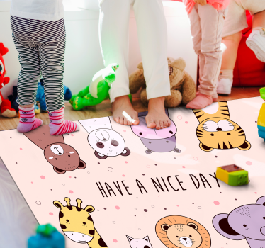 Tapete de vinil personalizado cartoon animal infantil - TenStickers