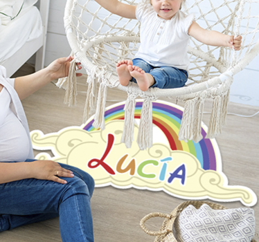 Tapete de vinil personalizável infantil O arco-íris - TenStickers