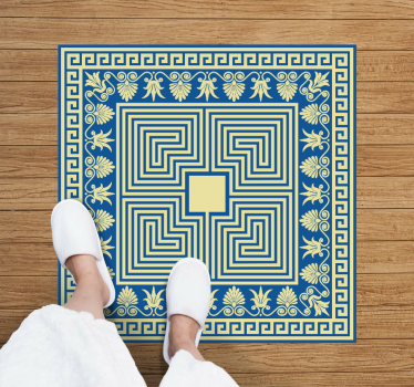Tapete de vinil retro azul grego - TenStickers