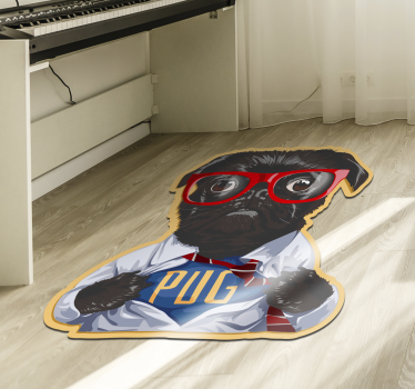 Tapete de vinil retro cão com óculos - TenStickers