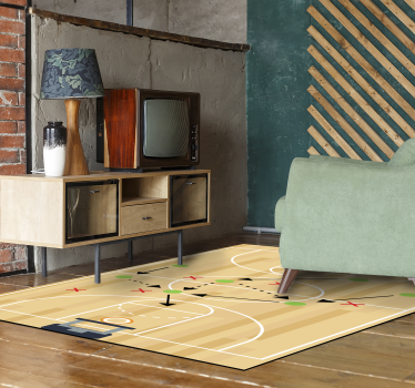Tapete de vinil táticas de basquetebol - TenStickers
