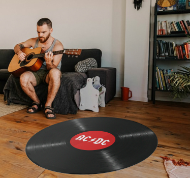 Tapete de vinil vintage de música rock AC/DC - TenStickers