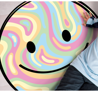 Tapete vinílico juvenil círculo de sorriso feliz - TenStickers