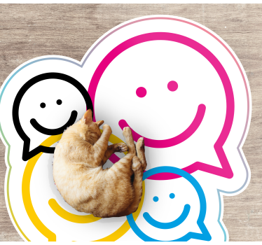 Tapete vinílico juvenil coleção de rostos sorridentes - TenStickers