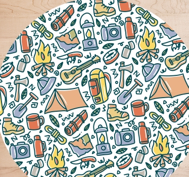 Tapete vinílico juvenil conceito de aventura de acampamento - TenStickers