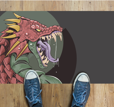 Tapete vinílico juvenil ilustração de cabeça de dragão - TenStickers