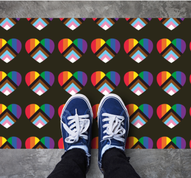 Tapete vinílico juvenil padrões de coração coloridos - TenStickers