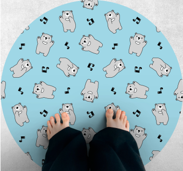 Tapete vinílico para bebés personagens ursos alegres - TenStickers