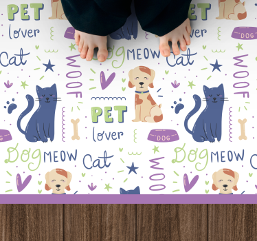 Tapete vinílico de animais tema amante de pets - TenStickers