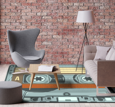 Tapete em vinil vintage cassete - TenStickers