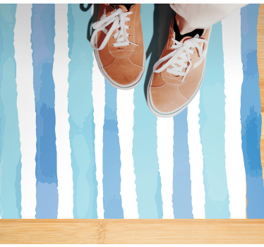 Tapete listrado em tons de azul - TenStickers