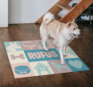 Tapete personalizável com ícone de cão - TenStickers