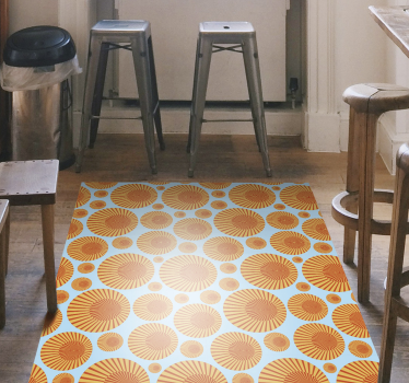 Tapete retro com padrão de sol dos anos 70 - TenStickers