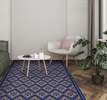 Tapete retro decorativo azul antigo - TenStickers