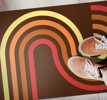 Tapete retro vintage retângulos pop dos anos 70 - TenStickers
