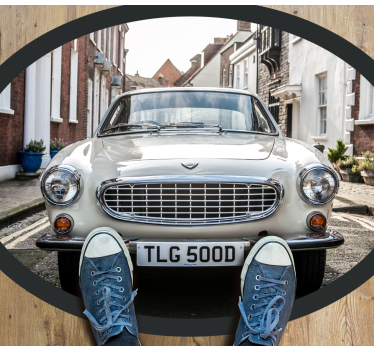 Tapete retro volvo p1800 - TenStickers