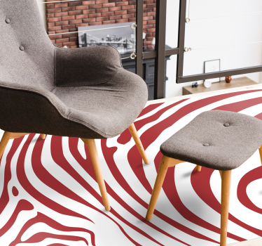 Tapete vermelho com riscas de zebra com estampa animal - TenStickers