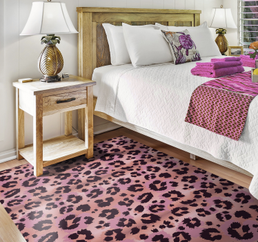 Tapete vinil para gabinete Leopardo rosa - TenStickers