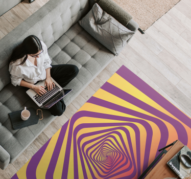 Tapete vinil para gabinete Vórtice colorido de arte moderna - TenStickers