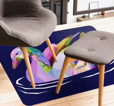 Tapete vinílico de animais arte abstrata de pato - TenStickers
