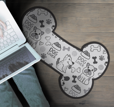 Tapete vinílico de animais brincadeira de cachorrinho - TenStickers
