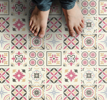 Tapete vinílico azulejo hidráulicos - TenStickers