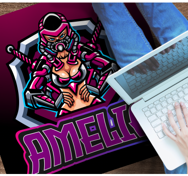 Tapete vinílico juvenil heroína dos jogos com nome - TenStickers