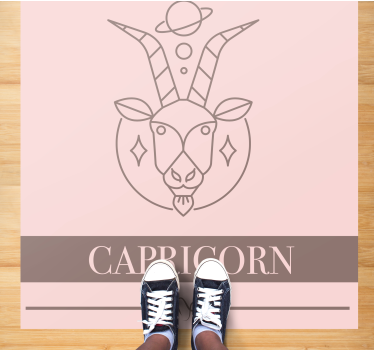 Tapete vinílico frases e textos ilustração de capricórnio - TenStickers