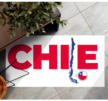 Tapete vinílico frases e textos mapa chileno - TenStickers