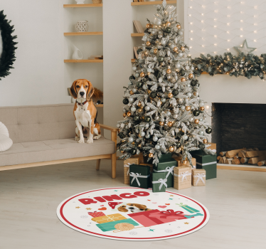 Tapete vinil com nome papai Noel personalizado para animais de es - TenStickers