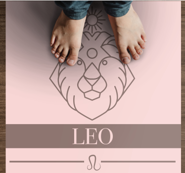 Tapete vinil com nome signo de leão - TenStickers