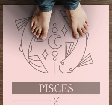 Tapete vinílico frases e textos zodíaco de peixes - TenStickers
