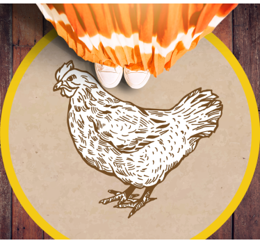 Tapete vinílico de animais ilustração de frango - TenStickers