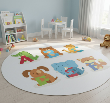 Tapete vinílico de animais alfabeto infantil - TenStickers