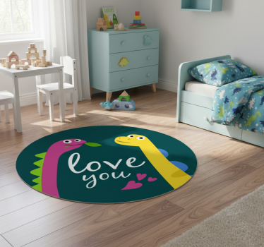 Tapete vinílico de animais amor por dinossauros - TenStickers