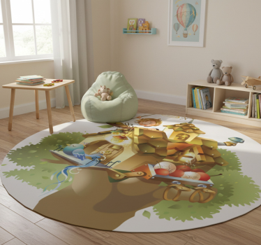Tapete vinílico de animais Árvore da casa - TenStickers