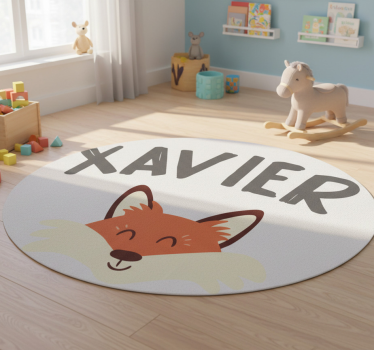 Tapete vinílico de animais cabeça de raposa brincalhona - TenStickers