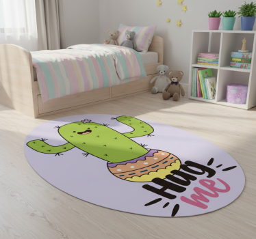 Tapete vinílico de animais cacto abraçando alegria - TenStickers