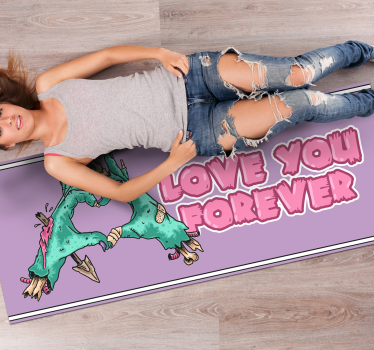 Tapete vinílico de animais cena carinhosa de dinossauro - TenStickers