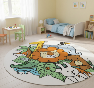 Tapete vinílico de animais cena de animais brincando - TenStickers