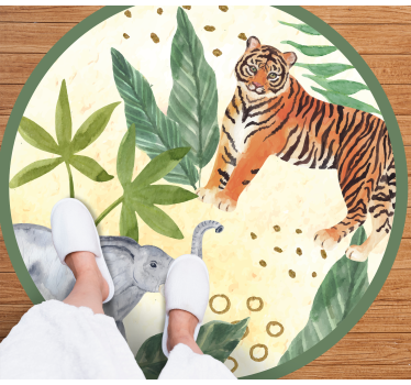 Tapete vinílico de animais cena de vida selvagem tropical - TenStickers
